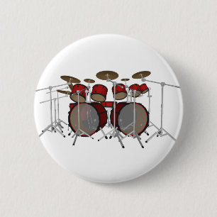 Drummar:Red Drum Kit: 3D-modell: Knapp