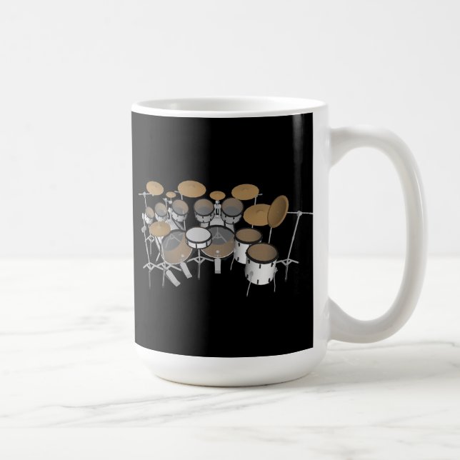 Drummar: Vitt trumpaket: 3D-modell: Kaffe Mugg (Höger)