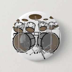 Drummar: Vitt trumpaket: 3D-modell: Knapp
