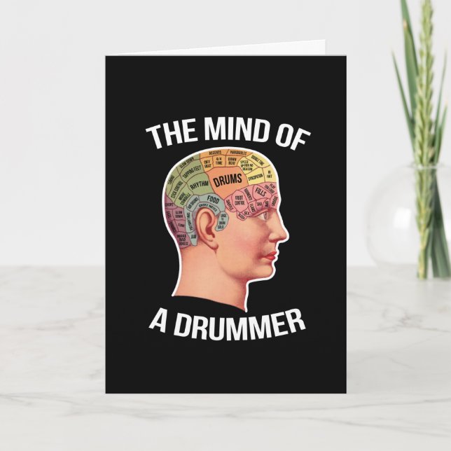 Drummarens hjärna Diagram Alla tillfällen Kort (Framsida)