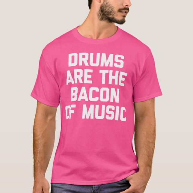 Drummen är baksidan av musiktrumman t shirt (Framsida)
