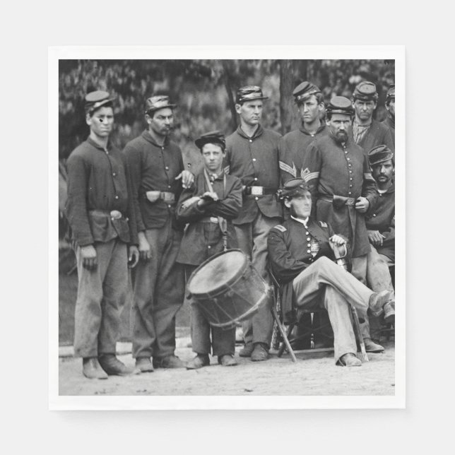 Drummer, 93:e New York Infantry Company C Pappersservett (Framsidan)
