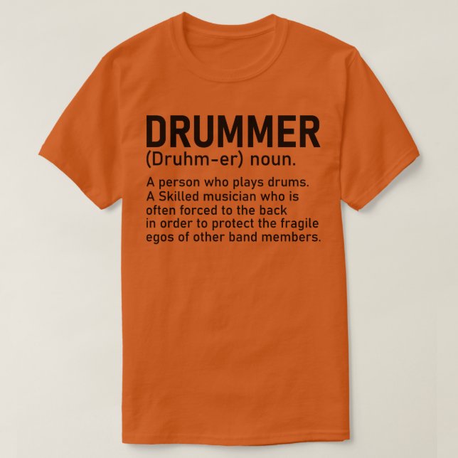 Drummer A Person som spelar Drums Funny Drummer Gi T Shirt (Design framsida)
