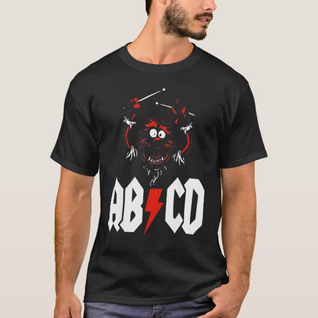 Drummer Ab Cd Graphic Guy Definition Vinta T Shirt (Framsida)
