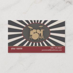 Drummer-Affärskort Visitkort