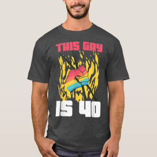 Drummer Age 40-åriga HBT-regnbågsfåglarnas födelse T Shirt