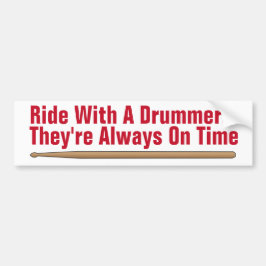 Drummer Alltid på Roligt Bildekal
