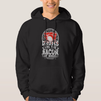 Drummer är bacon of Music Drummer 1 Hoodie