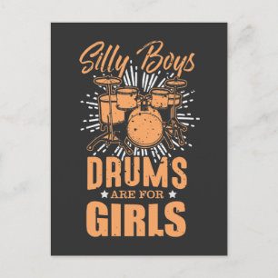 Drummer är till flickor - Drummer Musician Vykort