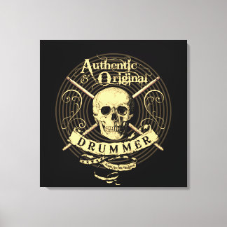 Drummer Art Canvas Skull Drumsticks Drum Bild