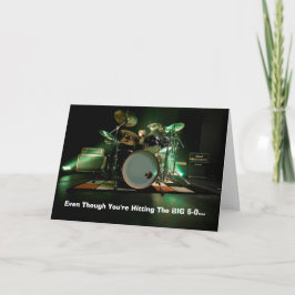 Drummer Birthday Card visar deras ålder (Anpassnin Kort