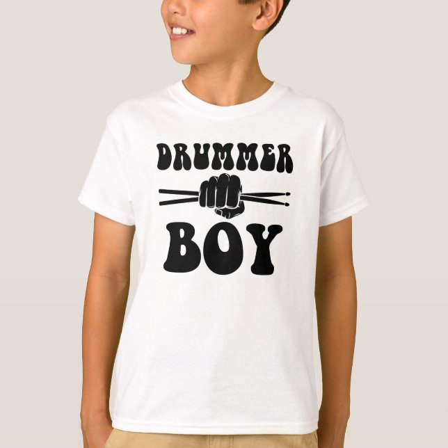 Drummer Boy Funny Drums T Shirt (Framsida)