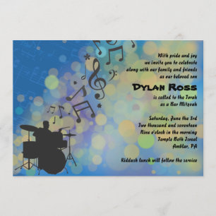 Drummer Boy Pub Mitzvah-inbjudan Inbjudningar