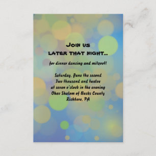 Drummer boy Pub Mitzvah Reception Party Card Inbjudningar