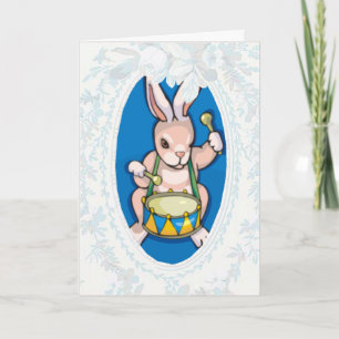 Drummer Bunny Påsk Card Helgkort