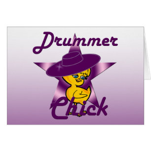 Drummer-Chick #9 Hälsningskort