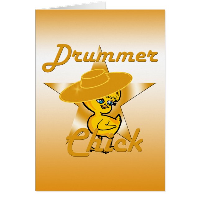Drummer-Chick nr 10 Hälsningskort (Framsidan)
