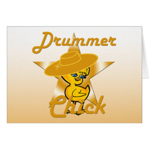 Drummer-Chick nr 10 Hälsningskort