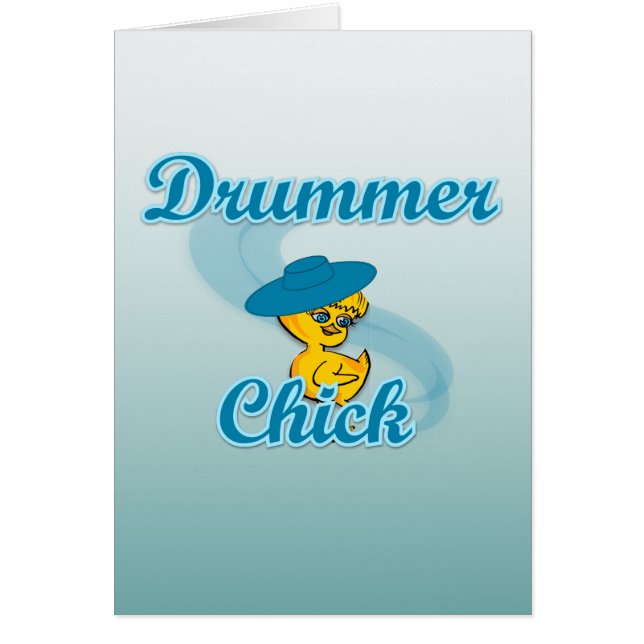 Drummer-Chick nr 3 Hälsningskort (Framsidan)
