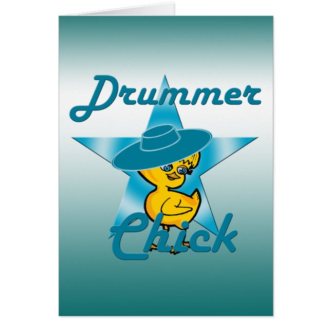 Drummer-Chick nr 7 Hälsningskort (Framsidan)