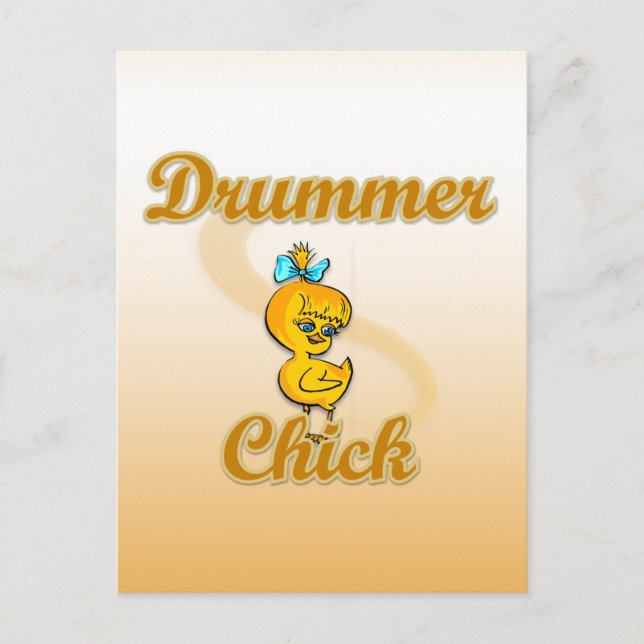 Drummer-Chick Vykort (Framsida)