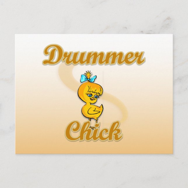 Drummer-Chick Vykort (Framsida)