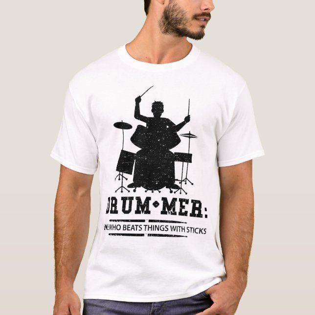 Drummer Definition - Drummer T Shirt (Framsida)