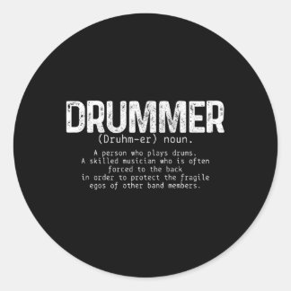 Drummer Definition Drums Drumming Drummer Runt Klistermärke
