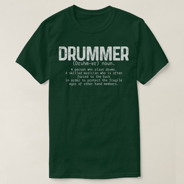 Drummer Definition Drums Drumming Funny Drummer Pu T Shirt (Design framsida)