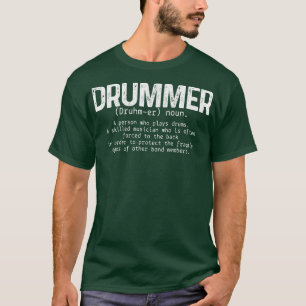 Drummer Definition Drums Drumming Funny Drummer Pu T Shirt