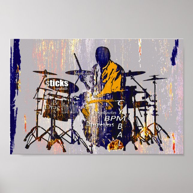 Drummer Drip, Copyright Karen J Williams Poster (Framsidan)