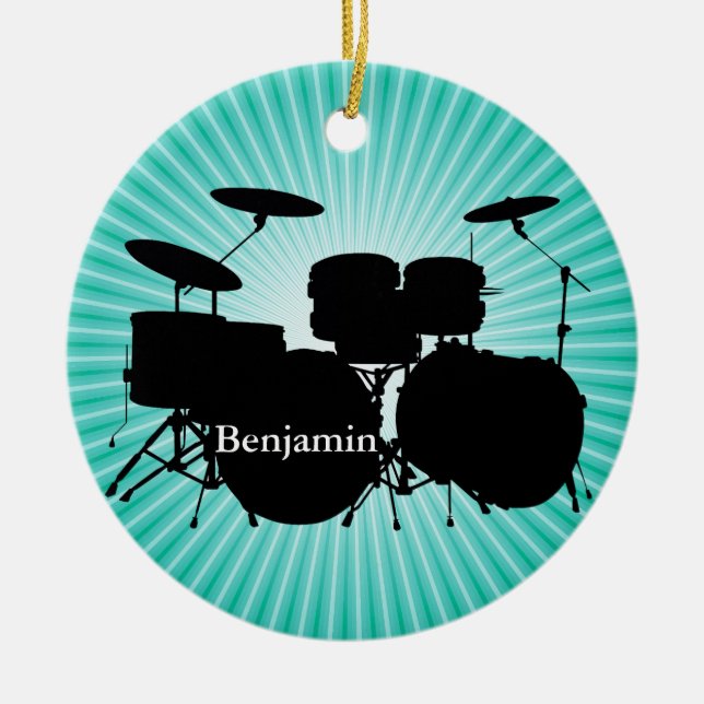 Drummer Drum Set Design Ornament (Framsidan)