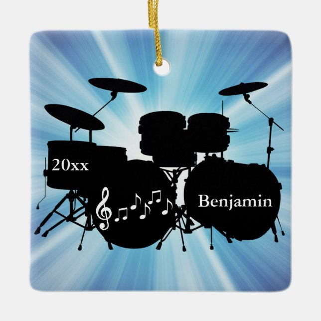 Drummer Drum Set Design Ornament (Framsida)