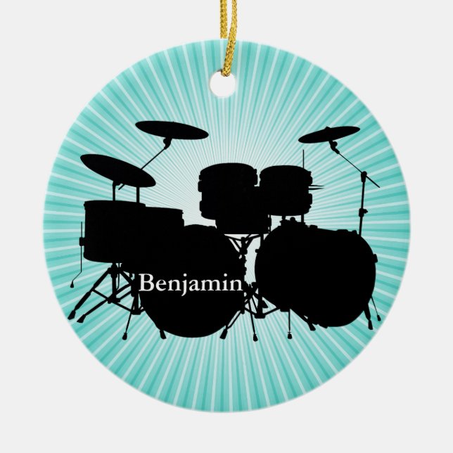 Drummer Drum Set Design Ornament (Framsidan)