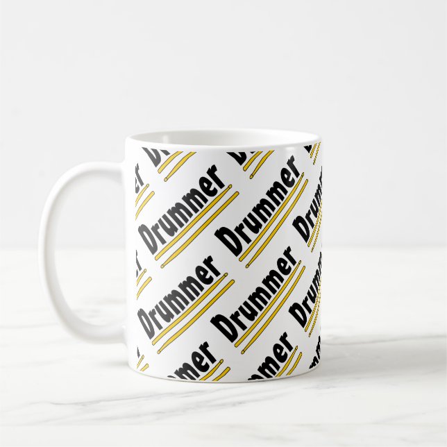Drummer Drum Sticks Kaffemugg (Vänster)