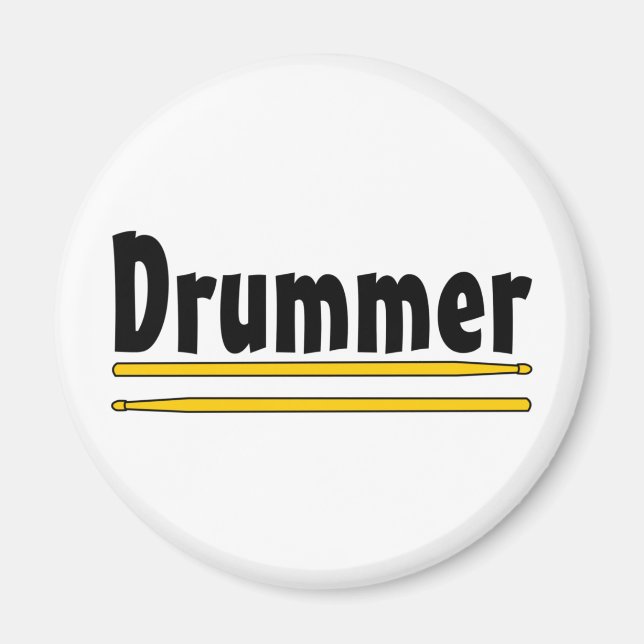 Drummer Drum Sticks Magnet (Framsidan)