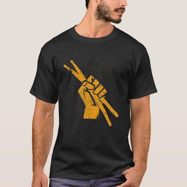 Drummer Drum Sticks T Percussion Lover Rock Gifts Shirt (Framsida)