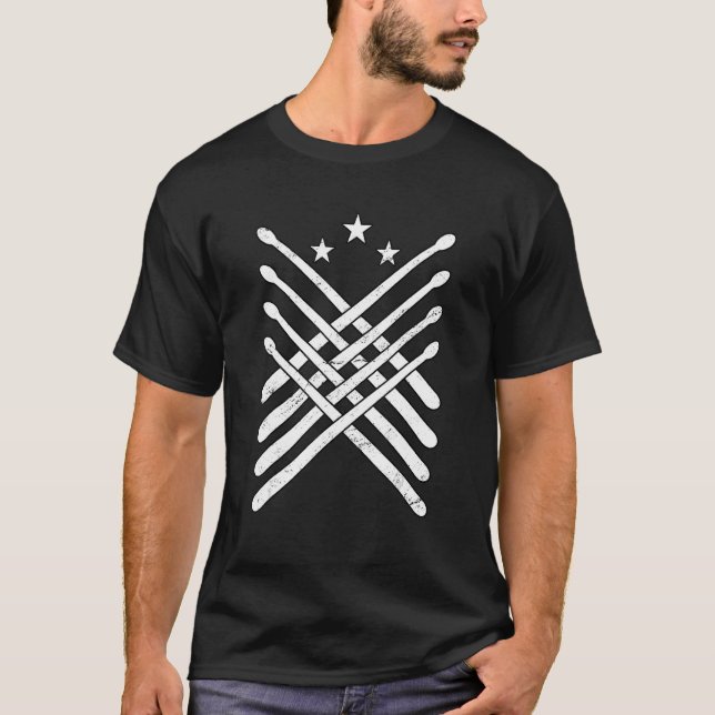 Drummer Drummer Drum Sticks T Shirt (Framsida)