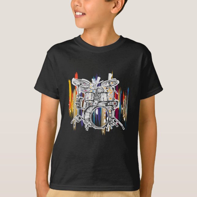 Drummer Drummer Drummer Drums T Shirt (Framsida)