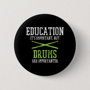 Drummer Drummer Drumming Drum Set Drumsticks Knapp