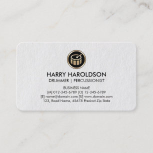 Drummer Drummer Percussionist Premium BusinessCard Visitkort