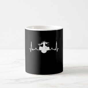 Drummer Drumming Heartslag Funny Gift Kaffemugg