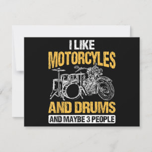 Drummer Drumming jag tycker om motorcyklar och dru