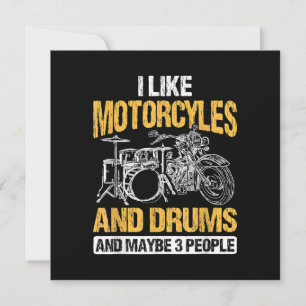 Drummer Drumming jag tycker om motorcyklar och dru Spara Datumet