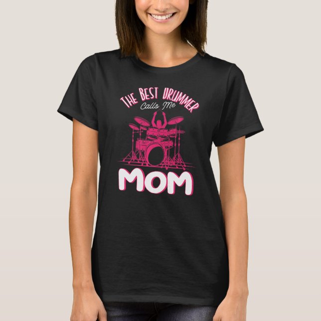 Drummer Drumming Music Drum Musician Drumset T Shirt (Framsida)