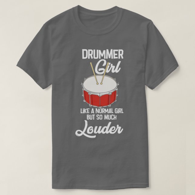 Drummer Drumming Percussion T Shirt (Design framsida)