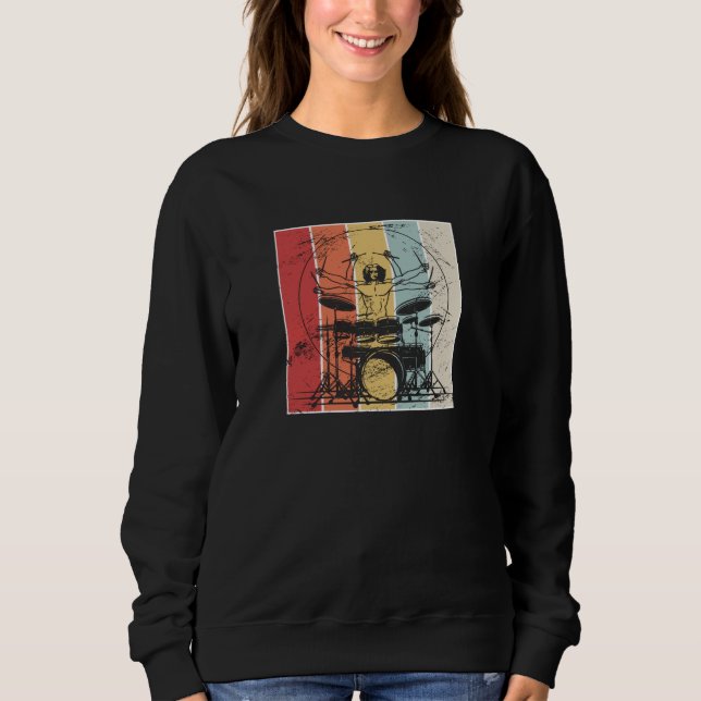 Drummer Drumming Retro T Shirt (Framsida)
