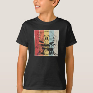 Drummer Drumming Retro T Shirt