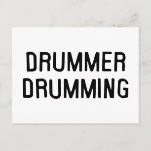 Drummer Drumming Vykort