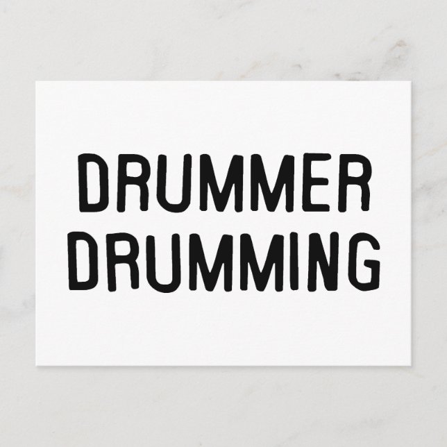 Drummer Drumming Vykort (Framsida)